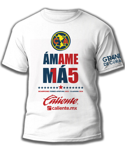 Playera America Bicampeon 2024 Ámame Más Odiame Más