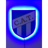 Cuadro Escudo Atletico Tucuman Con Luces Led Azul + Tecla