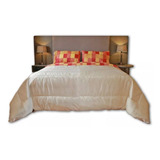 Combo Somier Prodotto Resortes Ropa Cama Respaldo 2 Almohada