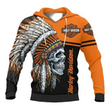 Sudadera Con Capucha Unisex Harley Davidson Skull Blac Tenis