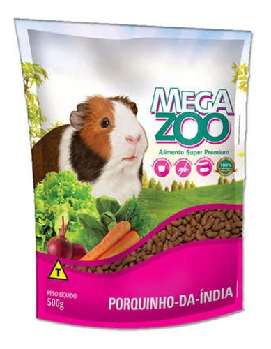 Alimento Ração Para Porquinho Da India 500g Megazoo Premium