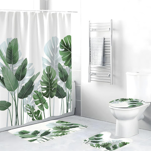 Juego Cortinas Ducha, Juego De 4 Cortina Ducha Antibacterial