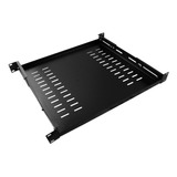 Bandeja Fixa 4 Pontos 1u X 400mm Preto Ventilada P/ Rack 19