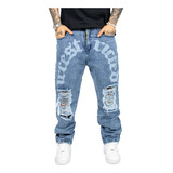 Jean Mom Oversize Holgado Hombre Azul Moda Premium West 