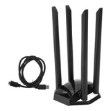 Adaptador Usb3.0 Wifi Con 4 Antenas 2,4 Ghz 5 Ghz 1800 Mbps