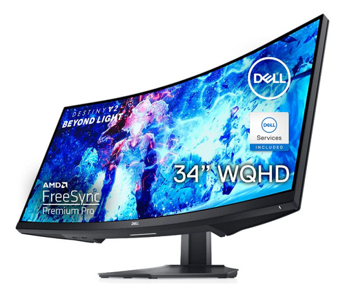 Dell Juegos Curvos, Monitor Curvado De 34 Pulgadas Con Frec. Color Negro