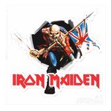 Adesivo Resinado 3d Iron Maiden The Trooper Heavy Metal 