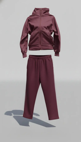 Pants Completo Escolar Felpa Nacional Color Vino