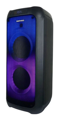 Bocina Bluetooth Daewoo Dw-2000 2x8 Pulgadas Bafle Luz Led 30w Rms Color Negro