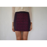 Falda Corta Fucsia Con Detalles En Rosa Ae Knit Mini Skirt