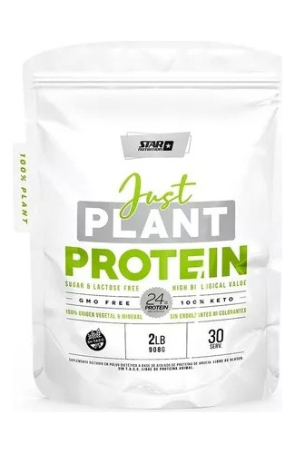 Just Plant Protein 2lbs Star Nutrition Prote Vegetal S/sabor