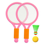 Juego De Tenis De Bádminton Para Niños Para Jugadores Rosa