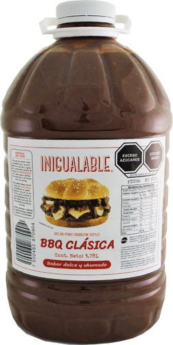 Inigualable Salsa Alitas - Bbq Clásica - 1 Garrafa 3.78 L