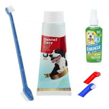 Cepillo De Dientes + Crema Dental + Enjuague Para Perros