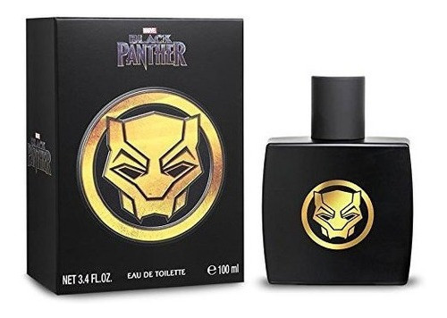 Black Panther Eau De Toilette Spray, Negro Y Dorado, 3.4 Onz