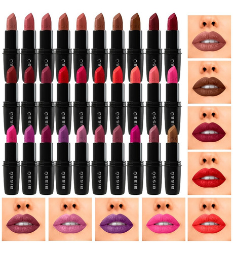 30 Labiales Humectante Bissú Originales Kit Set Pack 