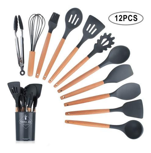 Utensilios Cocina Silicona Modernos Biodegradables 12 Piezas