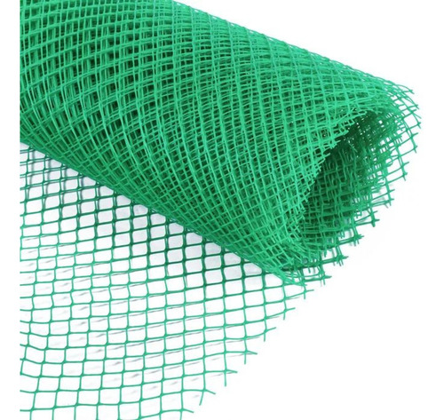 Cerco Plástico Romboidal Verde De 1,00m X 10 Metros 13x13mm
