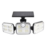 Luz Led Solar 3 Cabezales Sensor De Movimiento