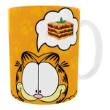 Taza De Cerámica Sublimada Garfield: Donde Esta Mi Lasaña?