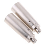 2x Xlr Macho A Conector Hembra Rca Cable De Audio De 3 Pines