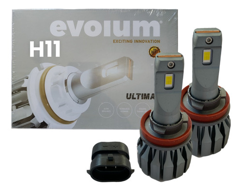 Kit Focos Led Evolum Ultimate H11, H1, H7, H3, 9005, 9006