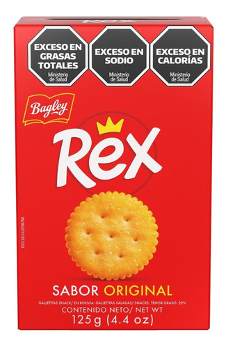 Galletitas Rex Snacks Sabor Original Mediana