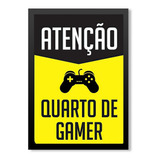 Quadro Decorativo Moldura Com Vidro Quarto De Gamer