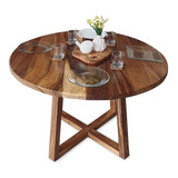 Shop Flamingo Mesa Comedor Redondo De Madera 100cm 4 Pers