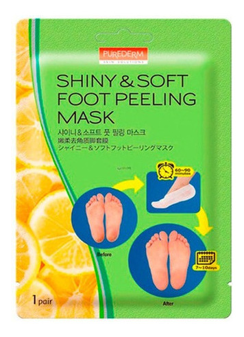 Purederm Shiny & Soft Foot Peeling Mask Exfoliacion Pie