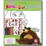 Masha E O Urso - Colorindo Com Adesivos
