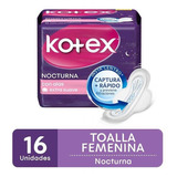 Kotex Nocturna Toallas Femeninas Con Alas 16 Unidades