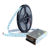 Tira Led 5050 Rollo 10 Metros Blanco Frio Exterior + Fuente 12v