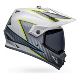 Capacete Bell Mx 9 Adventure Mips Dash Hiviz Amarelo Branco 