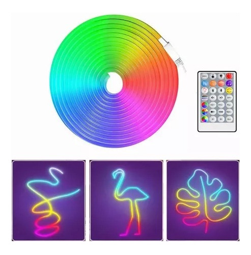 Manguera Neon Flex Rayo 5 Mts Color Y Secuencia A Control Ld