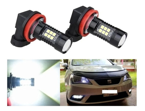 Par De Focos Led Seat Ibiza 2013 Al 2022 Con Mini Lupa 6200k