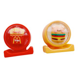 Set De 4 Sacapuntas Kawaii Circular Fast Food Flower