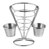 Petisqueira Cone Inox Com Molheiras Hauskraft