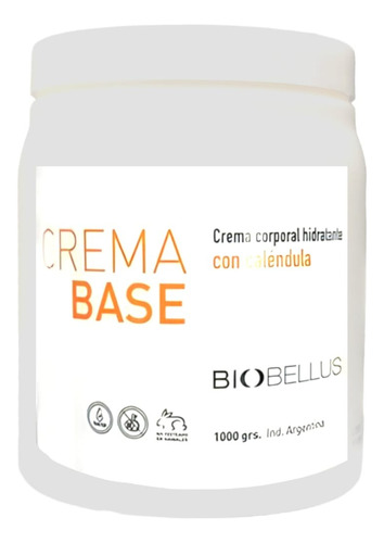 Crema Base Para Masajes Sin Fragancia - Biobellus 1kg