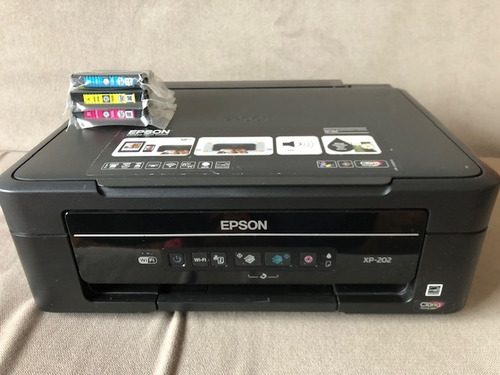 Impresora Scanner Epson Xp202 +  3 Cartuchos Originales