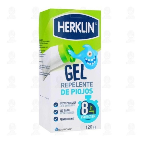 Herklin Gel Repelente Piojos Liendres Frasco Con 120 Ml