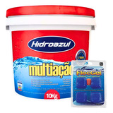 Kit Cloro Multiação 10kg + Clarificante Flocgel Hidroazul 4 
