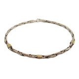 Pulsera Eslabon Soga N°4 Plata 925 Oro 18k Oferta Garantia