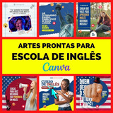 100 Artes Para Escola De Inglês: 100% Editáveis Com Canva