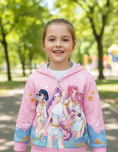 - Chaqueta K-pop Con Estampado Rumi Zoey Mira Super Star