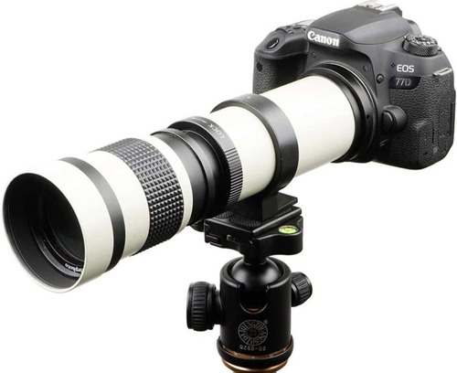 Lente 420-800mm Super Telefoto Zoom Canon T6 T5i T4 T3i 70d
