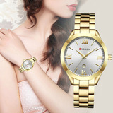 Reloj Casual Mujer Curren Elegante Acero Análogo Fechador