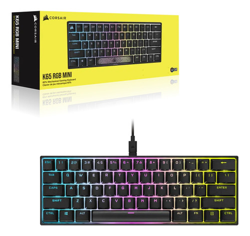 Teclado Gamer Corsair K65 Mini 60% Rgb Mecánico