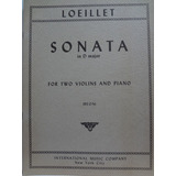 Partitura 2 Violinos E Piano Sonata In D Major Loeillet