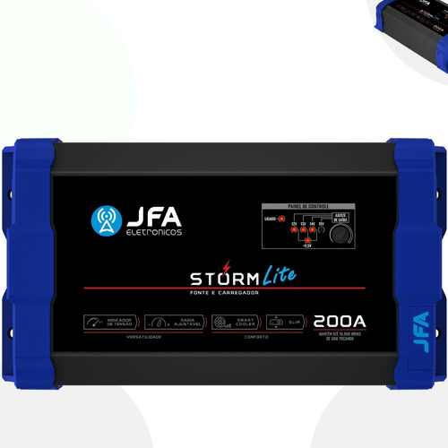 Fonte Jfa 200 Amperes Storm Lite Automotiva Bivolt